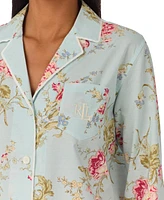 Lauren Ralph Petite 2-Pc. Printed Pajamas Set