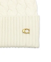 Coach Signature C Cable Knit Beanie
