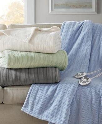 Premier Comfort Textured Fleece Heated Blanket