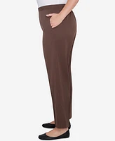 Alfred Dunner Plus Wine Country Classic Faux Suede Slant Pocket Short Length Pant