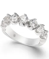 Certified Diamond Scallop Ring 1 2 2 Ct. T.W. In 14k White Gold