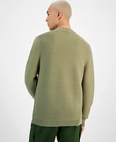 Sun + Stone Men's Links Textured Crewneck Pullover Sweater, Created for Macy's