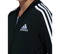 adidas Big Girls Zip Front Tricot Bomber Jacket, Extended Sizes