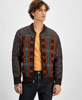 Sun + Stone Men's Plaid Mixed-Media Jacket, Created for Macy's