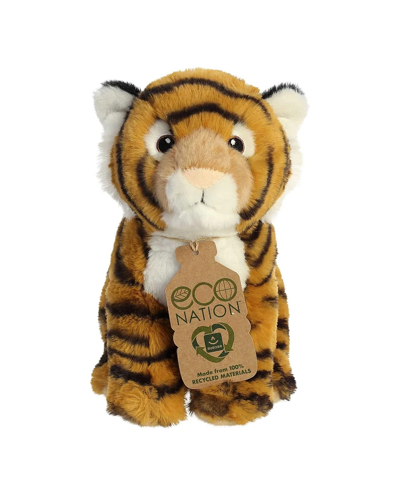 Aurora Small Bengal Tiger Eco Nation Eco-Friendly Plush Toy Orange 8"