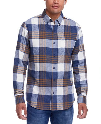 Weatherproof Vintage Men's Regular-Fit Plaid Button-Down Flannel Shirt