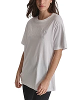 Dkny Sport Women's Varsity Satin Logo T-Shirt