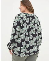 FatFace Plus Florence Spaced Floral Top