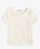 kensie Big Girls Keyhole-Cutout Top