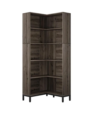 Tribesigns 71 inches Corner Bookcase, 6-Tiers L