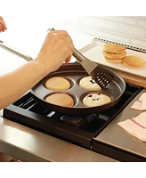 Techef Eggcelente Pan, Swedish Pancake Pan, Plett Pan, Multi Egg Pan, 4-Cup Egg Frying Pan, Nonstick Egg Cooker Pan