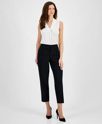 Kasper Petite Straight-Leg Pants