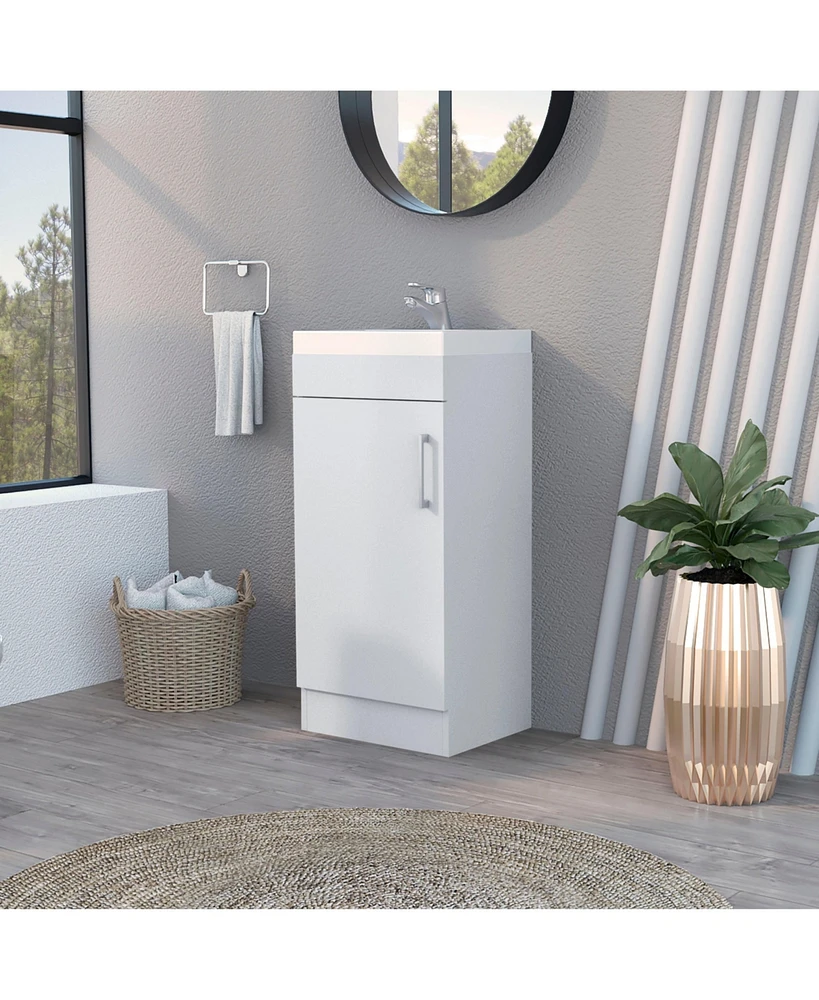 Fm Furniture Madrid Bathroom Vanity in melamine with 1 door