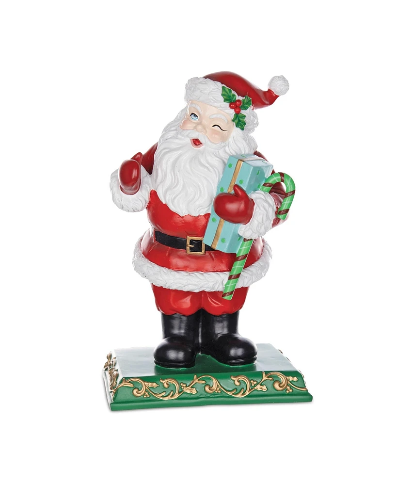 Slickblue Jolly Santa Figurine 11"h