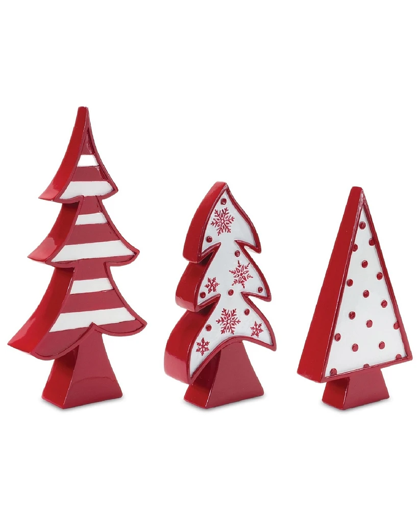 Slickblue Charming Set of 3 Whimsical Tabletop Trees for Home Decor