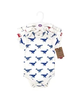 Touched by Nature Baby Boys Organic Cotton Bodysuits, Mystic Sea Creatures