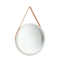 vidaXL Wall Mirror with Strap 23.6" Silver