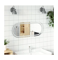 vidaXL Led Bathroom Mirror 31.5"x13.8" Oval