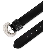 Sam Edelman Wide Width Double-e Loop Leather Belt