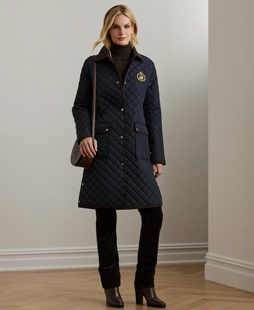 Lauren Ralph Women's Collared Quilted Coat