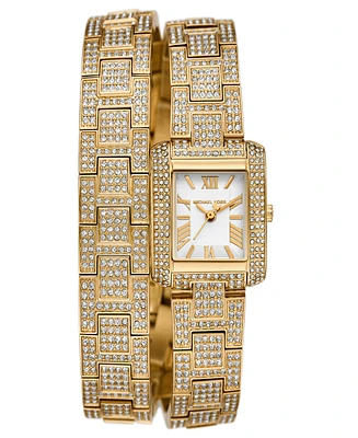 Michael Kors Women's Emery Three-Hand Gold-Tone Stainless Steel Watch 22mm