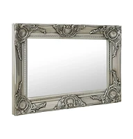 vidaXL Wall Mirror Baroque Style 23.6"x15.7" Silver