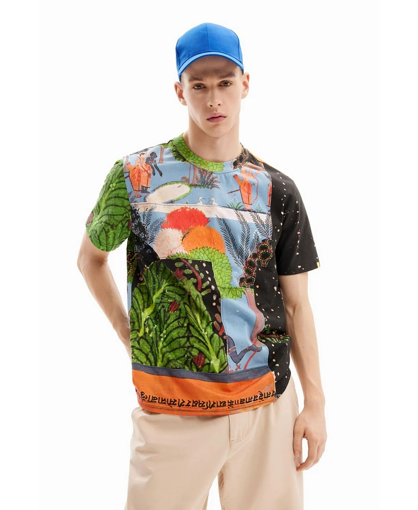 Desigual Men's Patchwork motif T-shirt