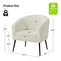 Hal Modern Boucle Armchair with Metal Leg