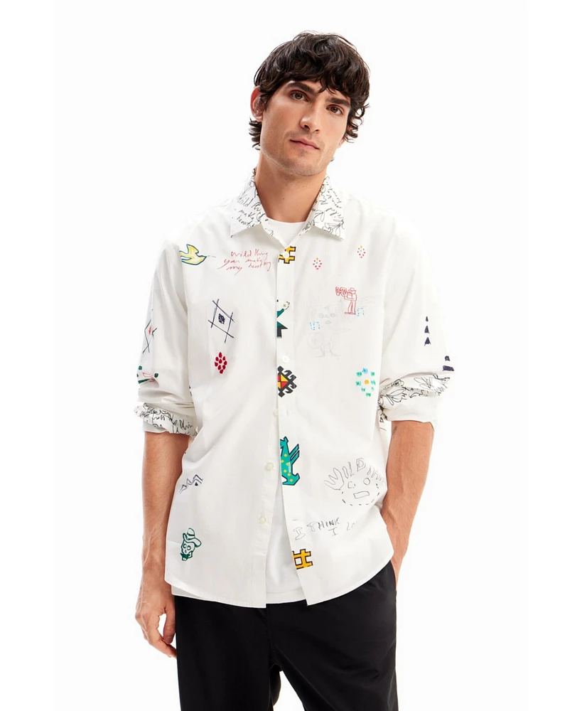 Desigual Men's Illustrated shirt with messages