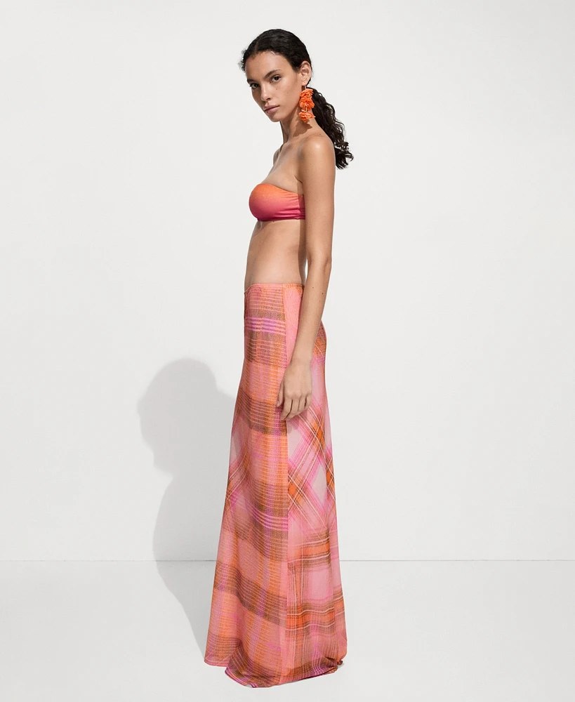 Mango Women's Printed Long Skirt