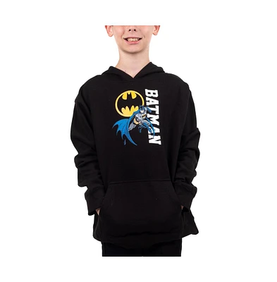 Batman Boys Youth Black Dc Comic Book Superhero Graphic Hoodie