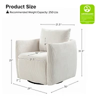 Upholstered Vanessa Swivel Barrel Chair Used Multiple Scenarios