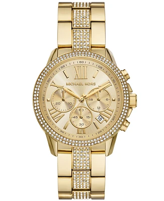 Michael Kors Women's Brynn Chronograph Gold-Tone Stainless Steel Watch 40mm - Gold