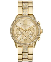 Michael Kors Women's Brynn Chronograph Gold-Tone Stainless Steel Watch 40mm - Gold