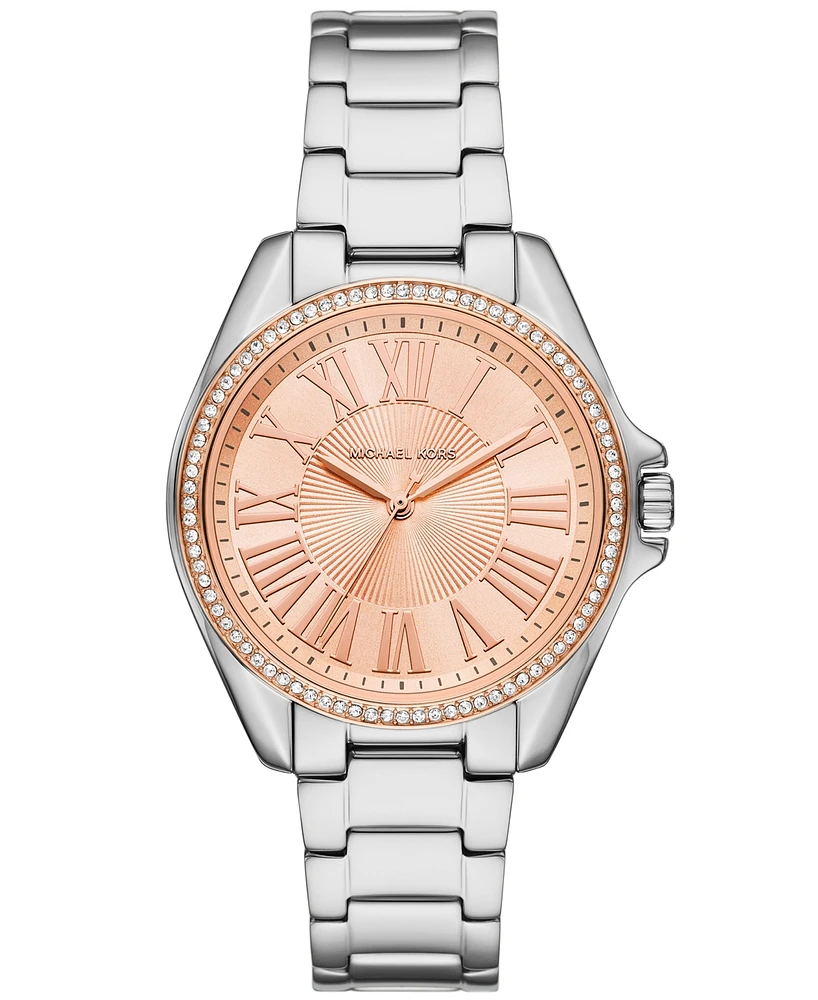 Michael Kors Women's Kacie Three-Hand Stainless Steel Watch 39mm - Silver