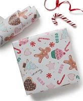 Holiday Lane White, Pink & Blue Sweets Wrapping Paper, Created for Macy's