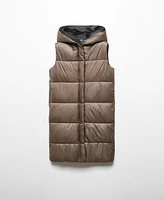 Mango Women's Long Quilted Vest