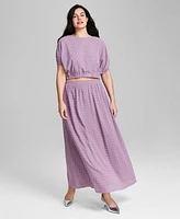 And Now This Women's Clip-Dot Pull-On Maxi Skirt, Created for Macy's