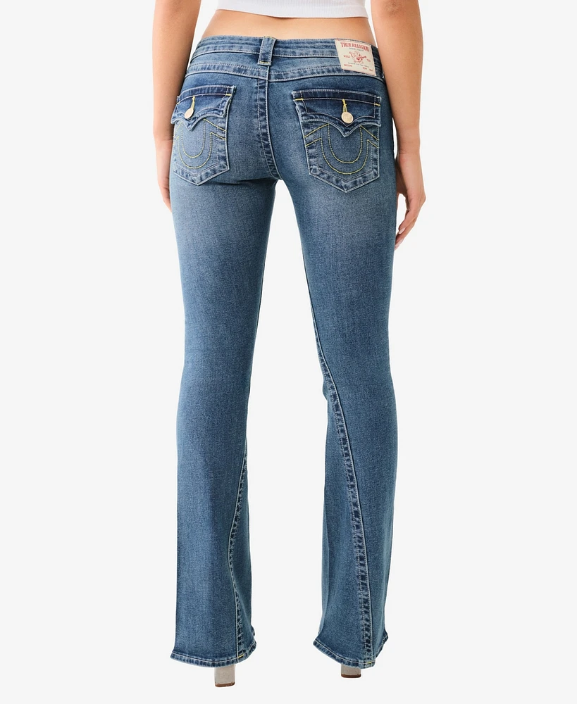 True Religion Women's Joey Low Rise Flare Flap Jean