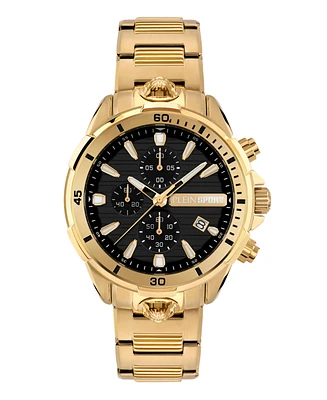 Plein Sport Men's Impact Chronograph Date Quartz Ip Yellow Gold Bracelet 46mm