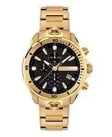 Plein Sport Men's Impact Chronograph Date Quartz Ip Yellow Gold Bracelet 46mm