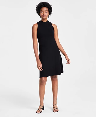 Bar Iii Women's Milano Mock-Neck Sleeveless Sweater Dress, Created for Macy's