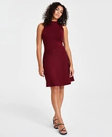 Bar Iii Women's Milano Mock-Neck Sleeveless Sweater Dress, Created for Macy's