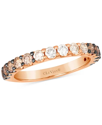 Le Vian Chocolate Ombre Diamond Band (1 ct. t.w.) 14k Rose Gold or Yellow