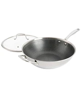 Kenmore Elite Luke Triply Hybrid Stainless Steel Wok W/Lid