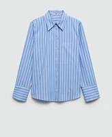 Mango Women's Cotton Striped Shirt