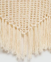 Mango Women's Fringes Detail Openwork Knitted Sweater