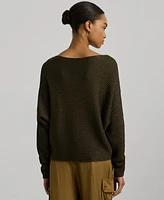 Lauren Ralph Women's Rib-Knit Boat-Neck Sweater