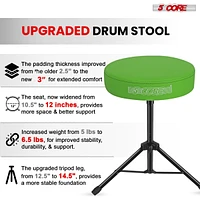 5 Core Drum Throne Padded Guitar Stool Height Adjustable Music Chair Ds 01 Gr