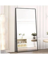 Homlux Rectangular Free Stand Mirror 18"x58" in Black